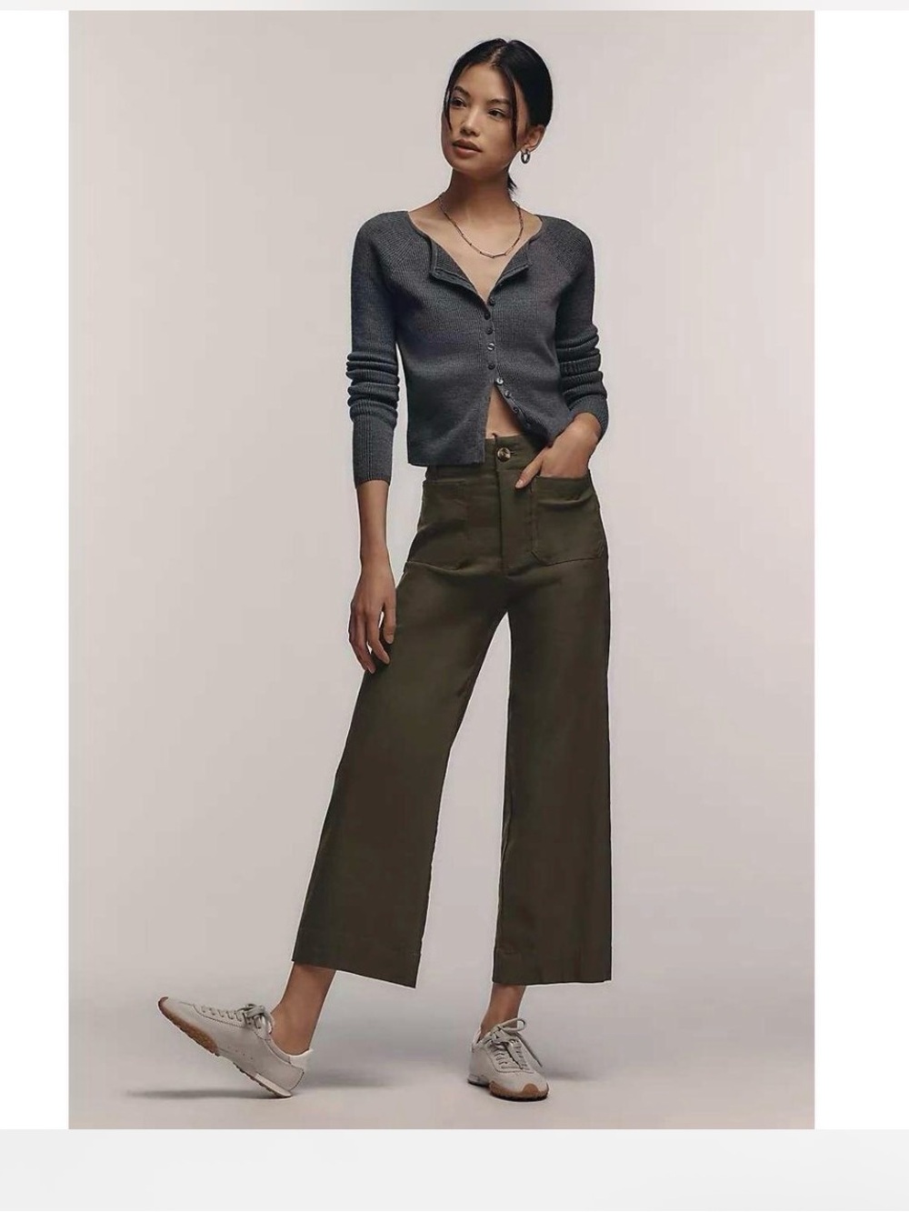 Colette magic fabric crop wide leg pant